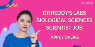 Dr Reddy's Labs Biological Sciences Scientist