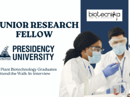 JRF at Presidency University – MSc Plant Biotechnology Graduates Attend the Walk-In-Interview 