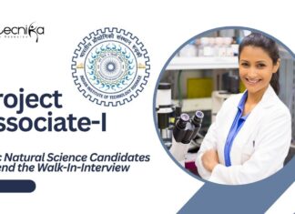 Project Associate-I at IIT Roorkee | MSc Natural Science Candidates Attend the Walk-In-Interview