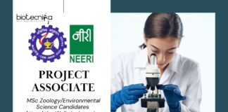 Project Associate Job at CSIR-NEERI l MSc Zoology/Environmental Science Candidates Attend the Walk-in-Interview 