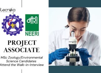 Project Associate Job at CSIR-NEERI l MSc Zoology/Environmental Science Candidates Attend the Walk-in-Interview 