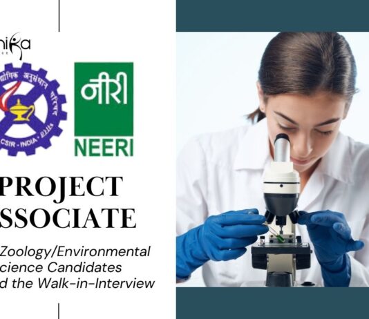 Project Associate Job at CSIR-NEERI l MSc Zoology/Environmental Science Candidates Attend the Walk-in-Interview 