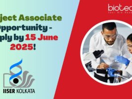 Biological Sciences Project Associate at IISER Kolkata - Apply Now!