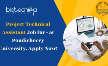 Join ICMR-Funded Alzheimer’s Research Project at Pondicherry University – Apply Now! Project Technical Assistant Job for - at Pondicherry