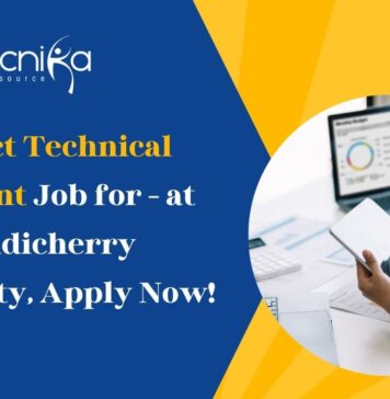 Project Technical Assistant Job for - at Pondicherry