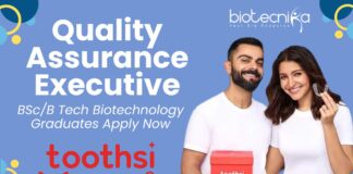 QA Executive Job at Toothsi, Mumbai - BScB Tech Biotechnology Graduates Apply Now