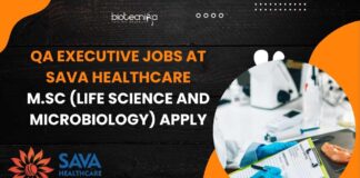 QA Executive Jobs at SAVA Healthcare, Apply Now!