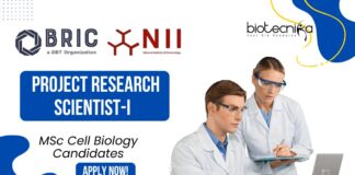 NII Project Research Scientist-I Job | MSc Cell Biology Candidates Apply Now
