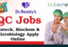 QC Jobs at Dr Reddy's - Biotech, Biochem & Microbiology Apply Online