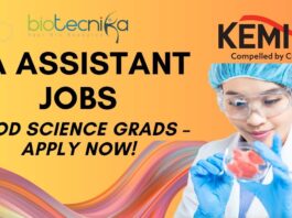 RA Assistant Job at Kemin Chennai – Apply Online Today