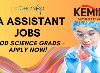 RA Assistant Job at Kemin Chennai – Apply Online Today