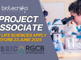 RGCB Recruitment 2025 for Project Associate – Life Sciences Grads Apply