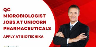 QC Microbiologist Jobs at Unicorn Pharmaceuticals