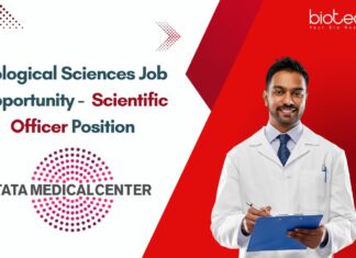 Biological Sciences Job Opportunity - Scientific Officer Position