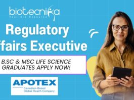 Regulatory Affairs Executive Job at Apotex - Life Science Job in Mumbai - Apply Now!