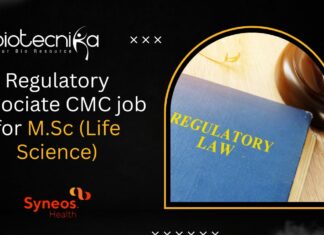 Regulatory Associate CMC job