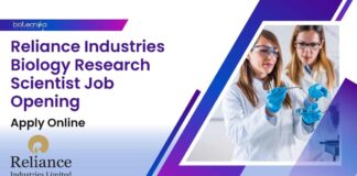 Reliance Industries Biology Research Scientist