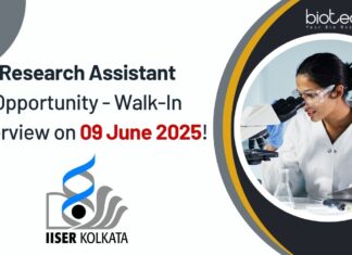 Research Assistant Opportunity - Walk-In Interview on 09 June 2025!