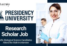 Research Scholar Job at Presidency University l MSc Biological Science Candidates Attend the Walk-In-Interview (1)