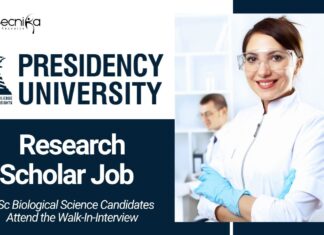 Research Scholar Job at Presidency University l MSc Biological Science Candidates Attend the Walk-In-Interview (1)
