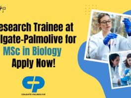 Research Trainee at Colgate-Palmolive New