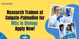 Research Trainee at Colgate-Palmolive New