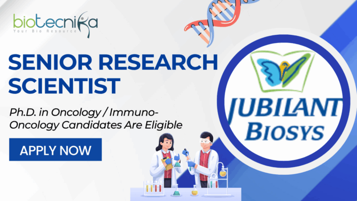 Senior Scientist Job – Immuno-Oncology, Bengaluru