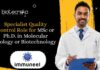 Specialist Quality Control Role