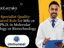 Specialist Quality Control Role