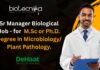 Sr Manager Biological Job