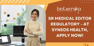 Sr Medical Editor Regulatory - at Syneos Health
