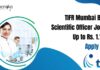 TIFR Mumbai Biology Scientific Officer Job