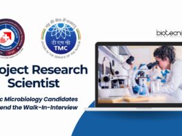 Tata Memorial Centre Project Research Scientist Job | MSc Microbiology Candidates Attend the Walk-In-Interview