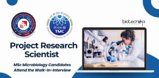 Tata Memorial Centre Project Research Scientist Job | MSc Microbiology Candidates Attend the Walk-In-Interview