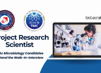 Tata Memorial Centre Project Research Scientist Job | MSc Microbiology Candidates Attend the Walk-In-Interview