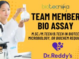 Team Member Bio Assay at Dr Reddy’s in Visakhapatnam Apply Now