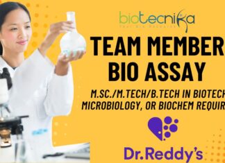 Team Member Bio Assay at Dr Reddy’s in Visakhapatnam Apply Now