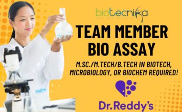 Team Member Bio Assay at Dr Reddy’s in Visakhapatnam Apply Now