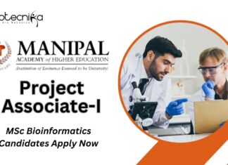 Manipal Project Associate-I Job Role |MSc Bioinformatics Candidates Apply Now