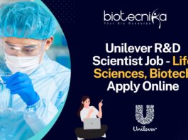 Unilever R&D Scientist Job - Life Sciences, Biotech