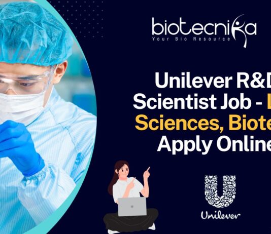 Unilever R&D Scientist Job - Life Sciences, Biotech