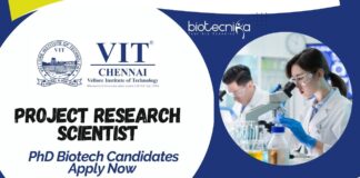 VIT Project Research Scientist Job – PhD Biotech Candidates Apply Now 