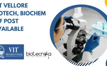 VIT Vellore Biotech Biochem JRF
