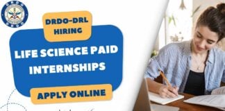 DRDO DRL Tezpur Internship Notification 2025