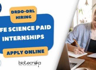 DRDO DRL Tezpur Internship Notification 2025