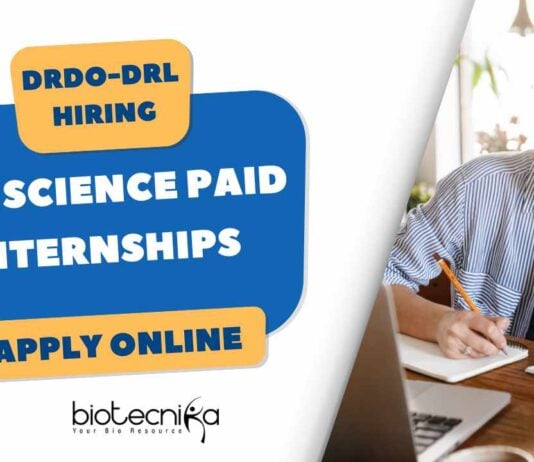 DRDO DRL Tezpur Internship Notification 2025