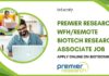 Premier Research WFH/Remote Biotech Research Associate Job