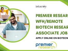Premier Research WFH/Remote Biotech Research Associate Job
