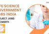 Life Science Government Jobs India