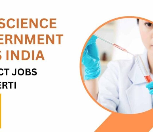 Life Science Government Jobs India